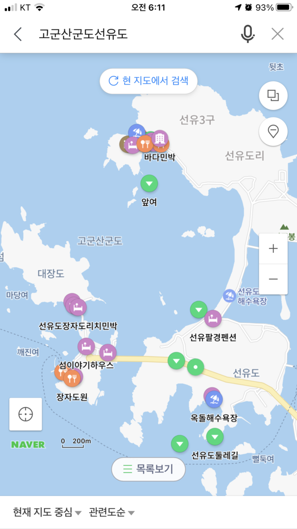 선유도 지도=네이버지도에서 캡쳐