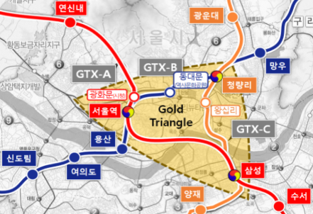 골드 트라이앵글 내부 정거장 신설(사진=서울시)