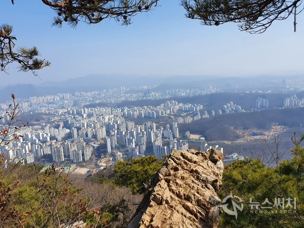 슬기쉼터에서 바라본 군포시내 풍경