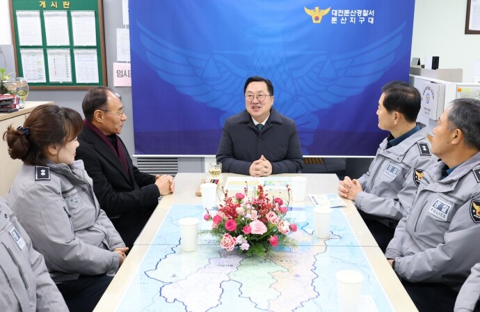 이장우 대전시장, 연말연시 치안 현장...